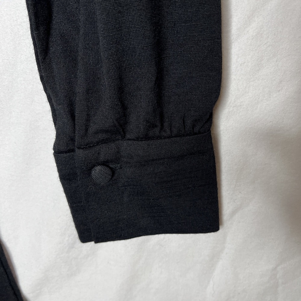 NEW Banana Republic Semi Sheer Wool Blend Tie Waist Long Sleeve Shirt Dress M - Picture 6 of 10
